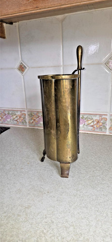 Antique footed brass - 3,