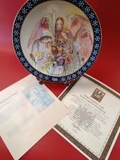 Bradford Exchange Sulamith Wulfing Christmas Angel Plate 24cm With Papers 1988
