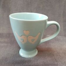 Love Mug Duck Egg Blue Mug love birds Mug Blue white 3D Bird Mug ceramic 400ml