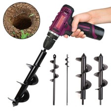 Planting Auger Spiral Hole Drill Bit for Garden Yard Earth Bulb Planters Steel