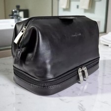 Gianni Conti Made In Italy  Leather Framed  Mens Gents Wash Toiletry Bag 9405011