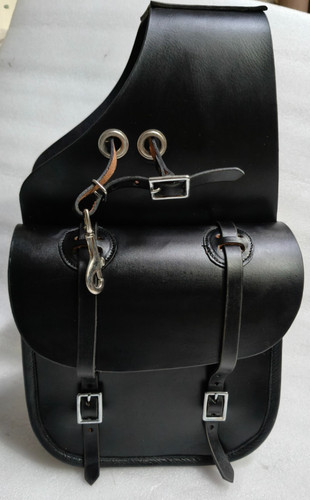 Black genuine leather western - black,