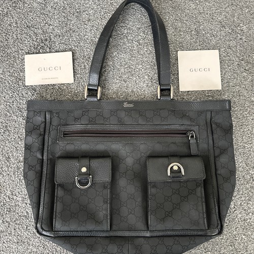 Gucci black nylon - gucci, gg