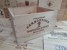 Wooden wine box crate ~ Large 6 Magnum & 24 Half Bottle sizes ~ French Genuine