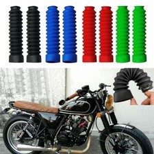 2Pcs Motorcycle Motorbike Rubber Front Fork Gaiters Boots Dust Cover Gaitors