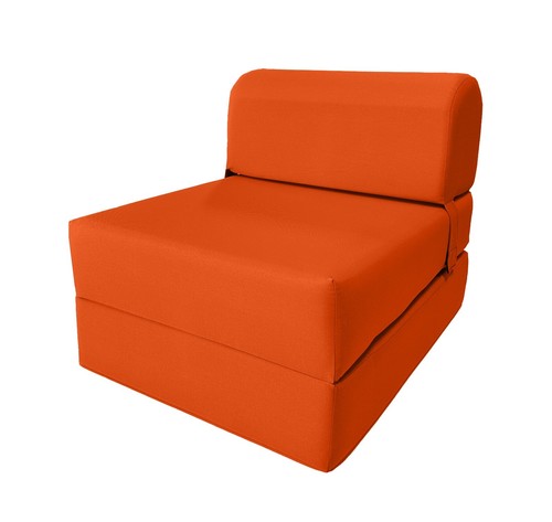 Orange sleeper chair folding - orange,