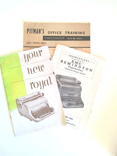 Vintage typing and - , shorthand