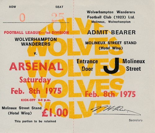 Ticket wolves arsenal - v,