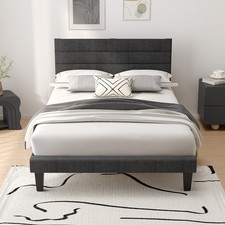 Single Fabric Bed Frame Wooden