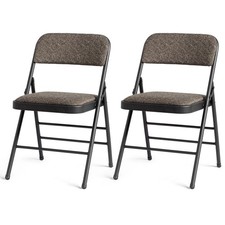 2pcs Black Folding Chair