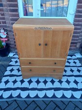 Vintage Mid Century Tallboy Chest Of Drawers Cocktail Cabinet Can Deliver