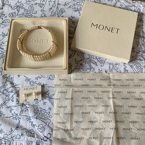 Vintage monet faux - vintage, pearl