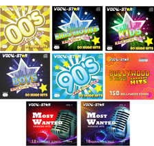 Vocal-Star Karaoke 586 Song Disc Bundle CDG/CD+G Mixed Genres Artists