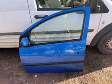 PEUGEOT 107 2010 PASSENGER SIDE FRONT DOOR BLUE ELX