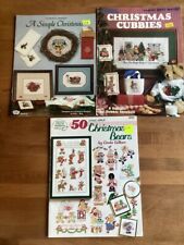 CROSS STITCH BOOKLETS x3 - 50 Christmas Bears, Christmas Cubbies, A Simple Chris