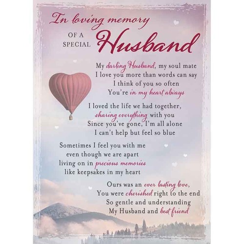 Husband graveside memorial - husband,