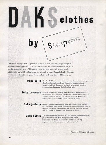 Original 1953 advert - for, daks