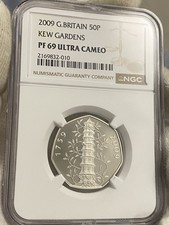 Kew Garden 50p 2009 NGC Proof 69 PF Amazing Condition Rare Coin From Royal Mint