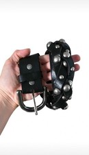 Vintage Black Leather Stud