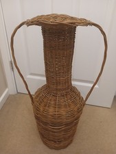Lovely 80's Wicker Vase