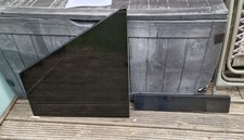 Quartz Black Bespoke Worktop Piece With Upstand. 30mm Thick