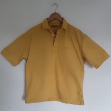 Musto Performance M Yellow Short Sleeve Polo Shirt Sailing Work Hard-wearing