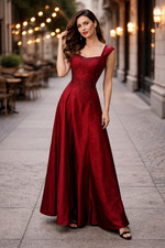 Vintage red silk beaded - red,