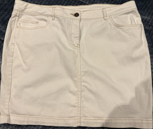 White denim mini - m&s,