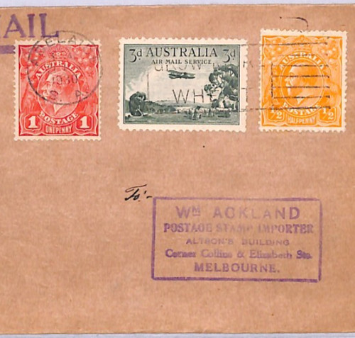 Australia air mail cover first - australia,