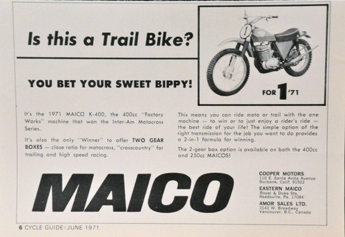1971 maico 400 trail bike - 1971,