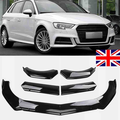 Glossy black front bumper - front, lip