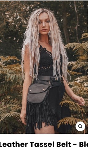 Forage leather tassel - leather, hip