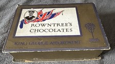 Rare issue Vintage Rowntree’s Chocolates King George Assortment gold card box
