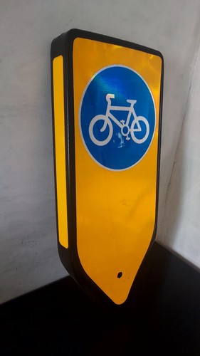 Reflective cycle route - reflective, uk