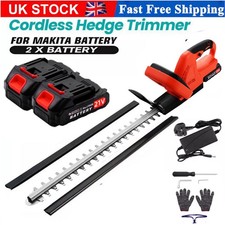 Brushless Cordless Hedge Trimmer Tree Branch Cutter Tool with 2Battery & Charger