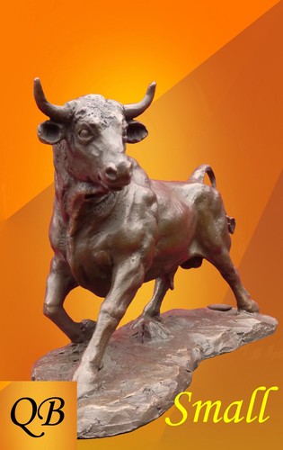 Art deco bronze barye bull - art,