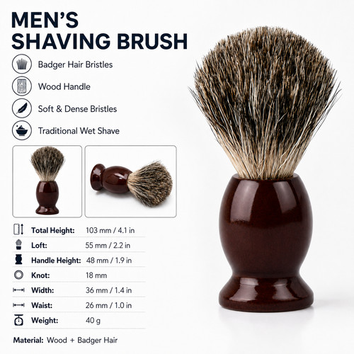 Men pure badger hair - hair, shaving