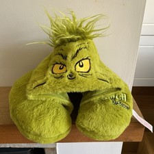 The Grinch Travel Pillow with Hoodie Hood Neck Cushion Dr Seuss Primark Soft