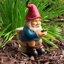 Funny garden gnome statue - funny,