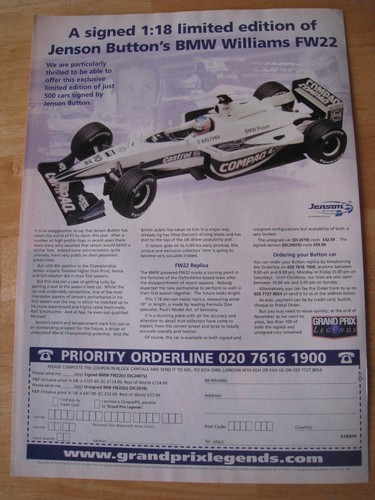 Signed jenson button bmw - jenson, button's