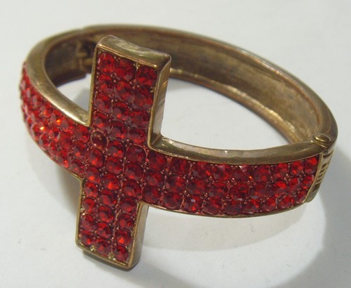 Vintage bejeweled faux ruby - vintage,