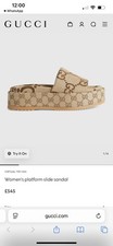 Gucci Platform Slide Sandals UK Size 5