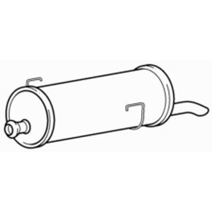 Quality rear exhaust silencer - rear,