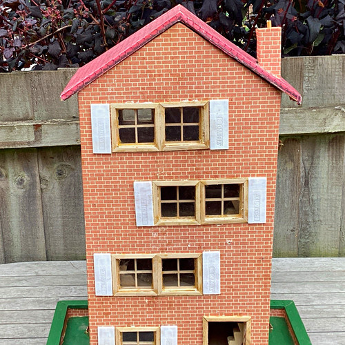 Vintage wood dolls house - wood, 4
