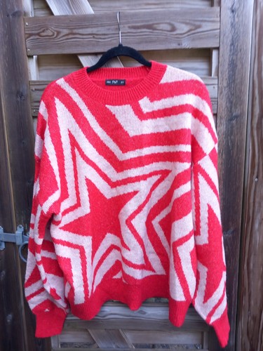 Red white pullover jumper - red, f&f