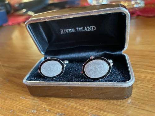River island cufflinks - river,