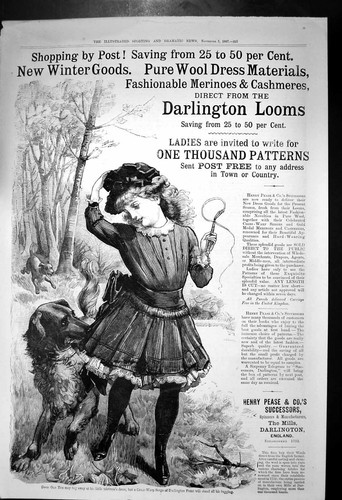 Antique old print darlington - old,