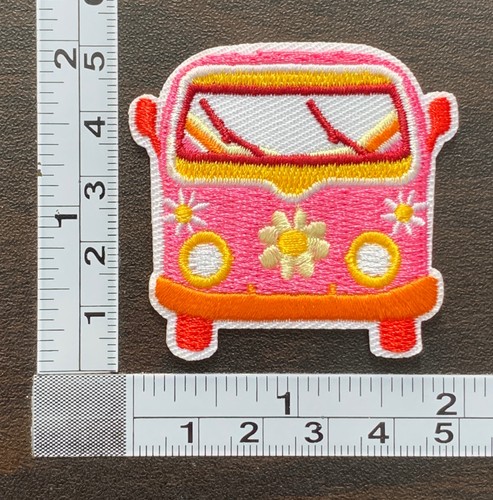 Pink hippie bus sunflowers - pink,