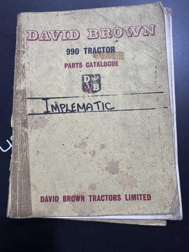 David brown parts list catalog - parts,