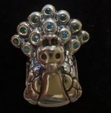 Pandora Peacock Charm Green CZ